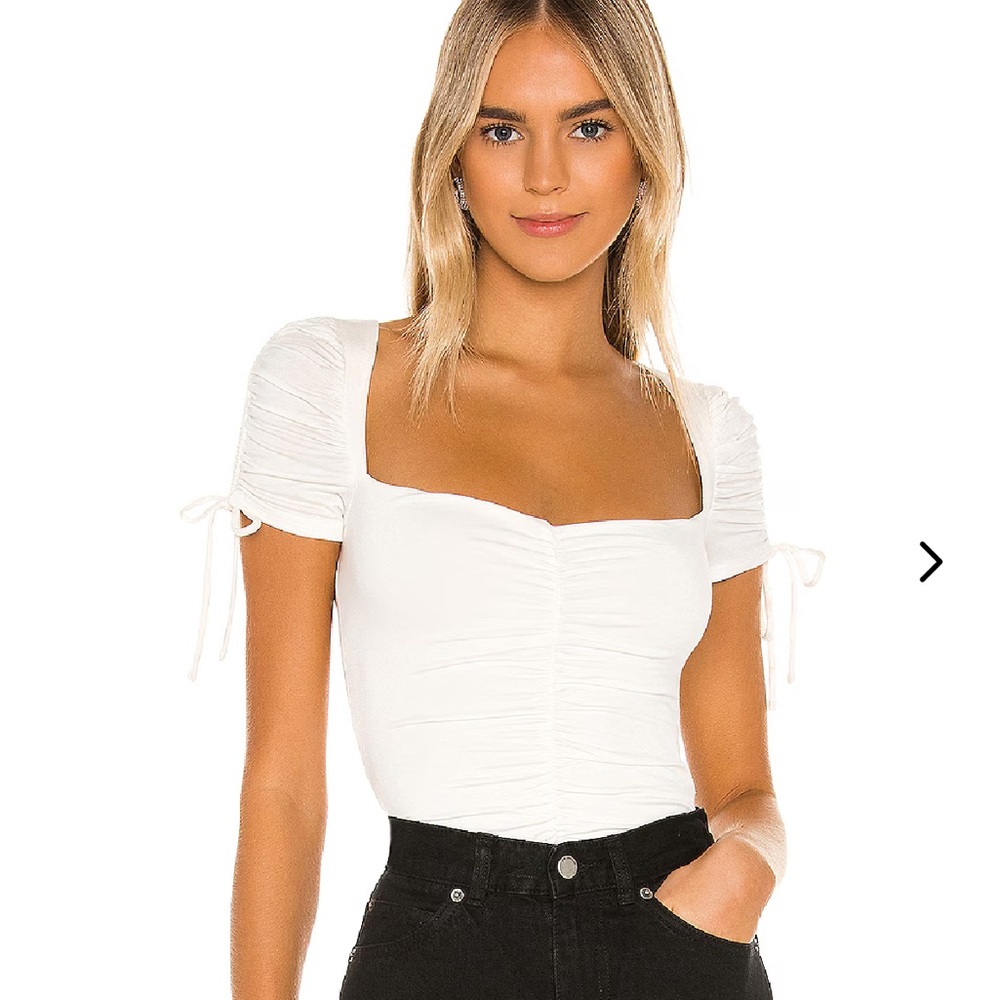 Elegant White Ruched Top